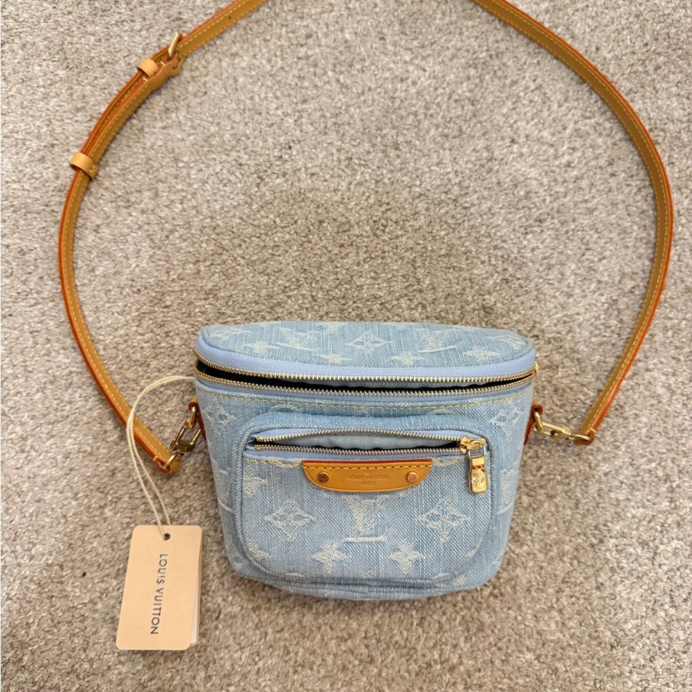 Louis Vuitton Light Blue Monogram Crossbody Bag